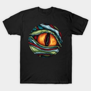 Bright green dragon eye art T-Shirt